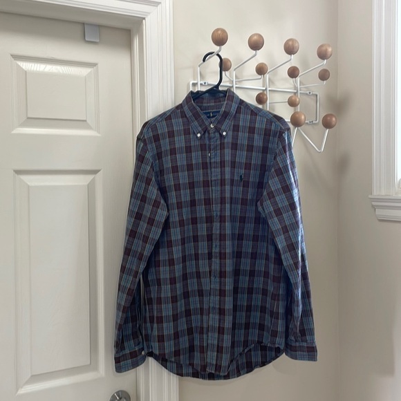 Ralph Lauren - Casual Button Down Preppy - Brown / Blue - M - Picture 1 of 14